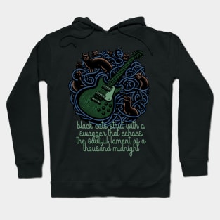 Black cats blues Hoodie